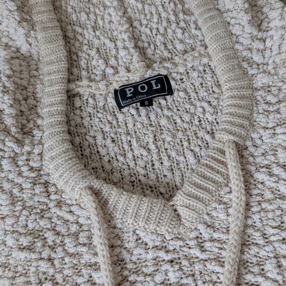 *5/$25* POL popcorn hooded cream sweater - Picture 2 of 4
